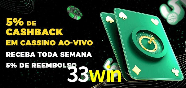 Promoções do cassino ao Vivo 33win